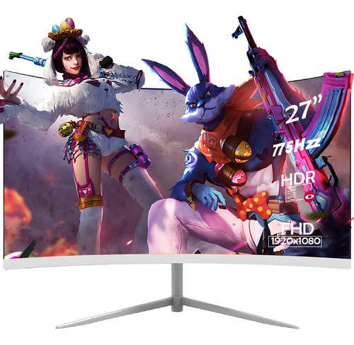 Monitor Gamer Curvo Sin Marco De Computadora 27'' Hd