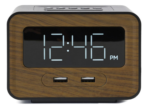 Lumoday Reloj Despertador Digital De Doble Carga Usb De Colo