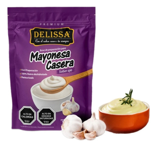 Mayonesa Casera en polvo Sabor Ajo de 180gr rinde 3.48kg