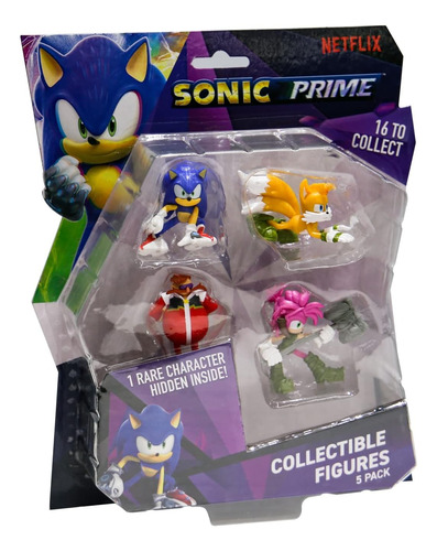 Sonic Prime Pack Por 5 Figuras Coleccionables Son2040 Lelab 