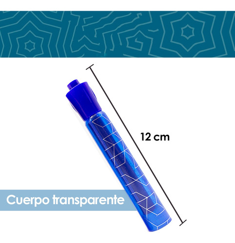 Marcador Base Agua Indra Color Azul Punta Cincel 12 Piezas