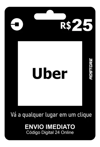 Gift Card Uber 25 Reais - Código Digital - Playce - Games & Gift Cards 