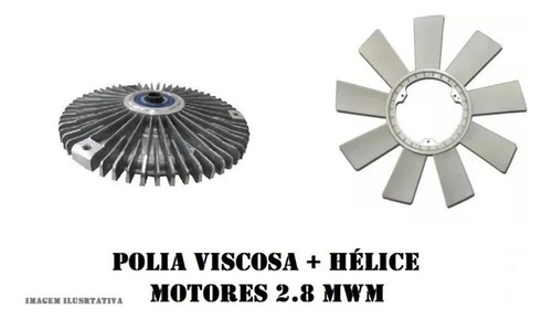 Polia Viscosa + Hélice S10 Frontier Xterra Troller 2.8 Mwm