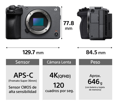 Imagen 3 de 10 de Cámara Digital Sony Mirrorless Sensor Aps-c Ilme-fx30