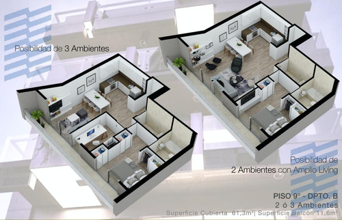 Imagen 24 de 28 de Departamento - Villa Devoto- Av San Martin 6369- Posesion Mayo 2022 8 Piso 2/3 Amb
