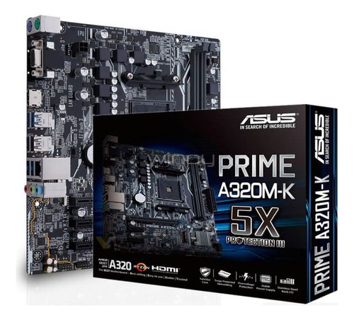 Mother Asus Prime A320m-k Am4 Ddr4 Md A320 Hdmi