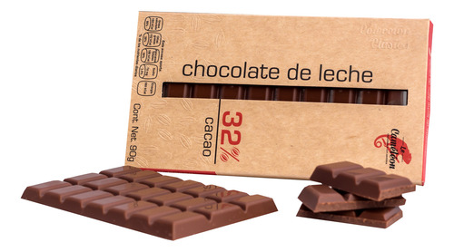 Tableta De Chocolate De Leche 32% De Cacao Le Caméléon