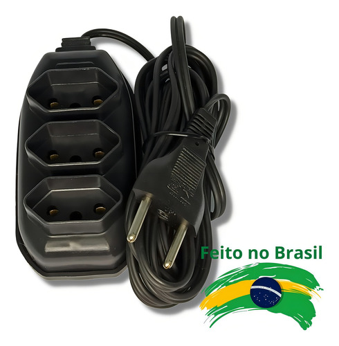 Extensão Bipolar Slim 3 Metros Preto Force Line