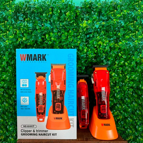 Wmark Grooming Haircut Kit Cortadora + Patillera Ng-604 3c