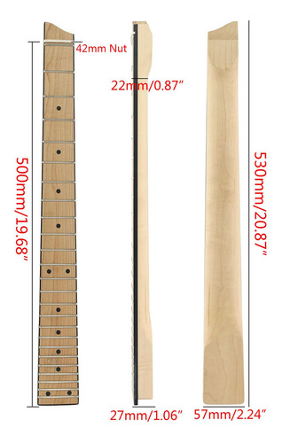 Piezas De Repuesto Para Cuello De Guitarra De 25 Trastes