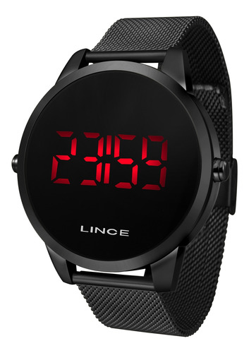 Relógio Masculino Lince Mdn4586l Digital Aço Preto 50m+ Nf