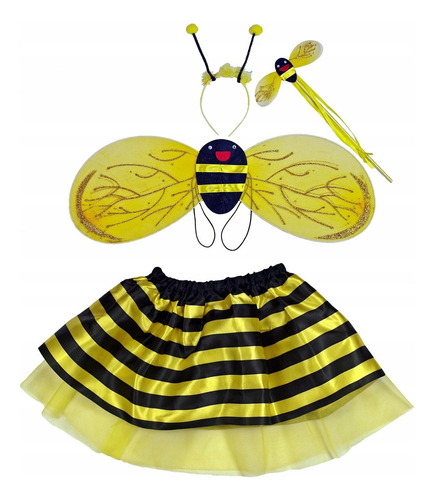 Juego De 4 Faldas Para Cosplay De Abejas+alas+diadema+varita