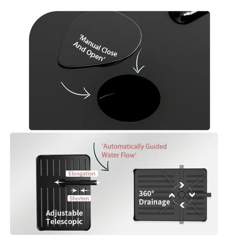 Escurridor Para Platos 2 Niveles Con 360° Drenaje Dutomático