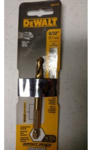 Broca Dewalt Dd5118 Impact Ready, Nitruro De Titanio 9/32
