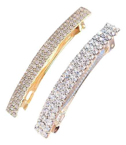 A Paquete De 2 Clips De Cristal De Broche De Pelo Francés