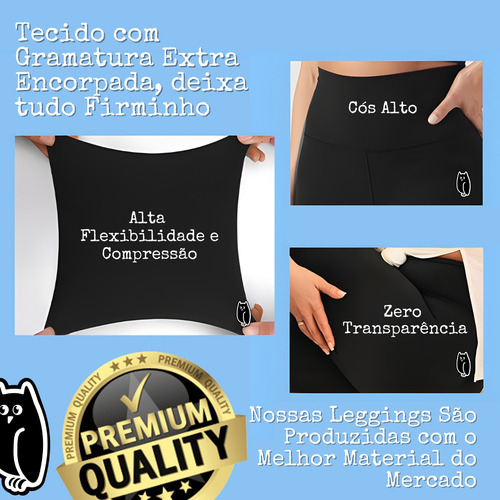 Imagem 3 de 10 de Legging Lisa Básica Efeito Lipo Zero Transparência Não Marca