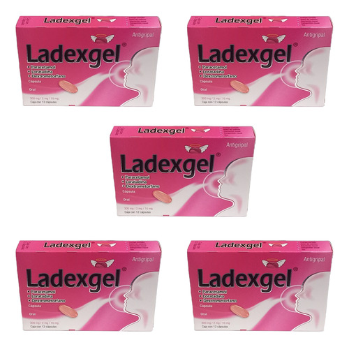 Ladexgel. Paracetamol/loratadina/dextrometorfano (5 Piezas)