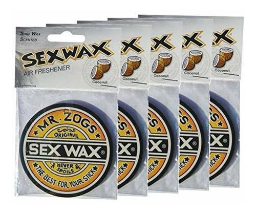 Ambientadores Para Autos Sex Wax Air Freshener Coconut 5-pac