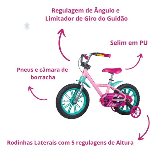 Bicicleta Infantil Aro 14 First Com Rodinhas De Treinamento