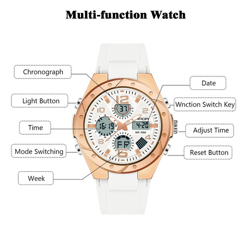 . Reloj Digital Multifunción Moda Fino Impermeable Para
