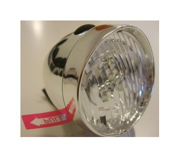 Imagen 3 de 3 de Luz / Destellador Delantero Retro P/ Bici Yg-qd116 Cromado