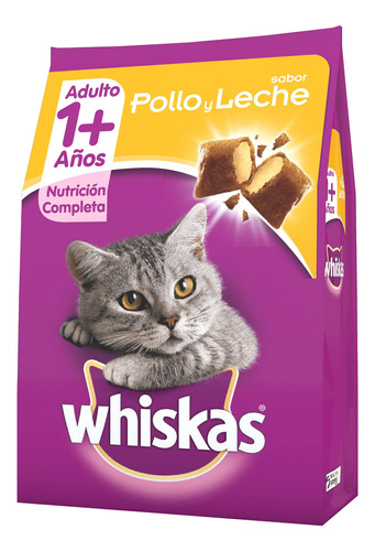 Alimento Whiskas 1+ Whiskas Gatos s para gato adulto sabor pollo y leche en bolsa de 1.5kg