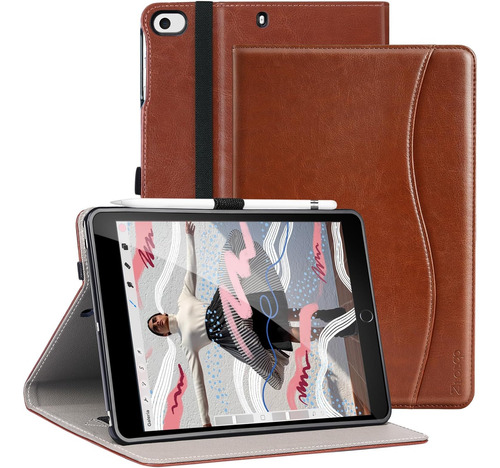 Funda Ztotop iPad Mini 5, Funda Protectora Cuero Con Soporte