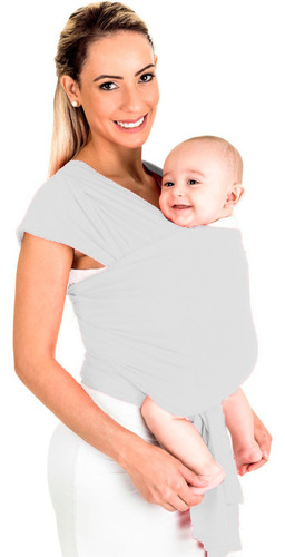 Baby Sling Mamãe Canguru Malha 100% Algodão Cor Chumbo