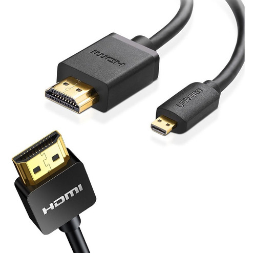 Pvc 3m Cable Micro Hdmi Macho Ugreen 4k Audio + Video Tv Pvc