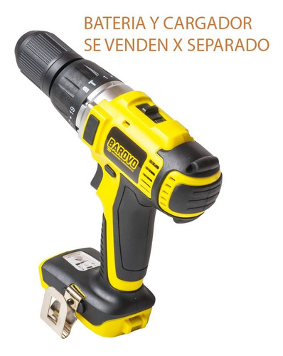 Imagen 4 de 8 de Taladro percutor atornillador inalámbrico de 13mm Barovo BIL-TP13 18V + accesorio