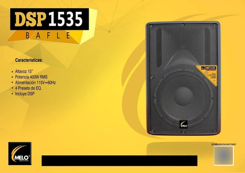 Melo Dsp1535 Bafle Medio 15'' Nuevo Envio Gratis