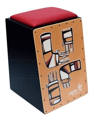 Cajon Eletroacústico Unic Tun Eu306 Elétrico + Nf