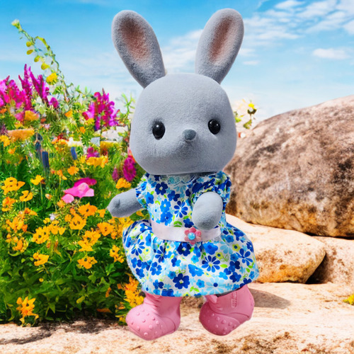 Muñeco Conejo De Algodón Flockado Ternurin Gigante 35 Cm