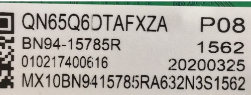 Main Samsung Bn94-15785r / Bn41-02756a / Modelo Qn65q60tafx (Usado)