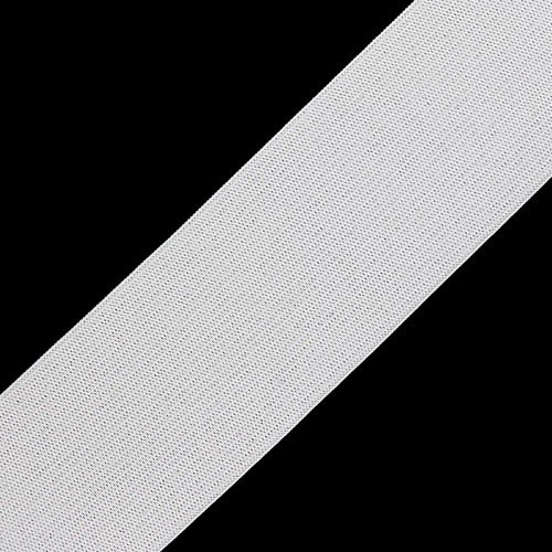 Elástico Crochet Blanco 50mm Rollo 50mts Banda Resorte Ropa Rayas Blanco