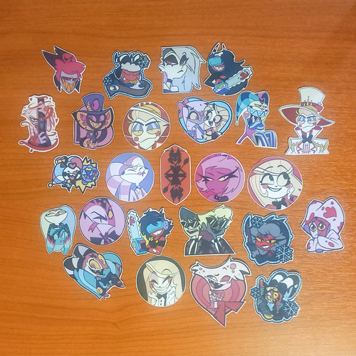 Stickers X50 Autoadhesivo Helluva Boss + Hotel Hazbin