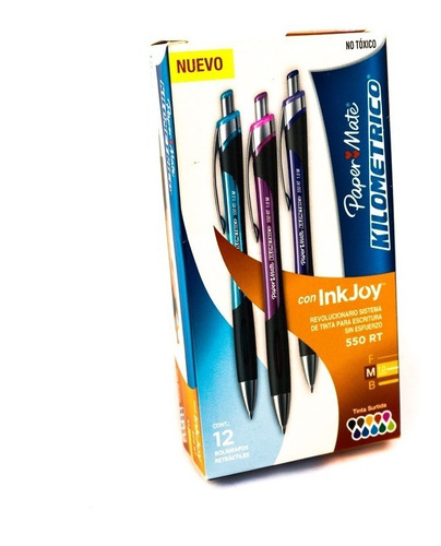 Boligrafo Kilometrico Retractil 550 Surtido X12 Paper Mate