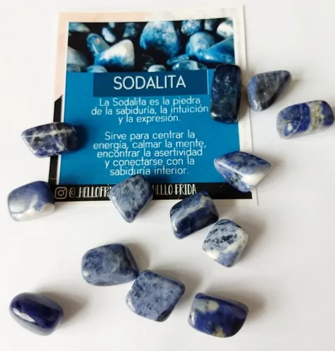 Piedra Sodalita Rolada + Folleto Propiedades
