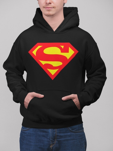 Poleron Superman Dcomic Dc Superheroe De Algodon Estampado