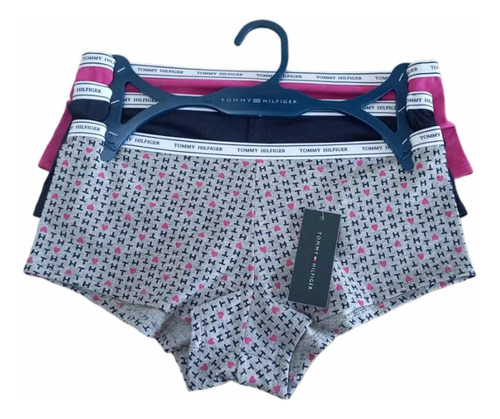 Set De 3 Boxer Para Mujer Tommy Hilfiger Original Talla S