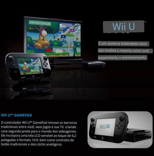 Nintendo Wii U 32GB Deluxe cor preto - Bom (Recondicionado)