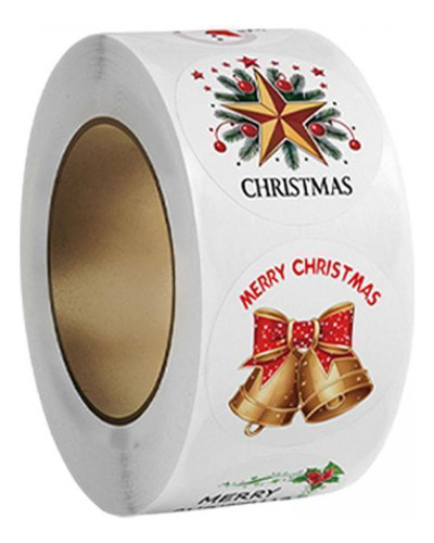 3 Rollo De 500 Pegatinas Navideñas Para Hacer Estilo B