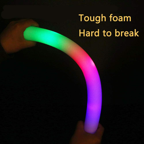 Colorhome Glow Sticks Bulk - 24 Pcs Palacas De Espuma Led Ba