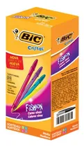 Comprar Caja de bolígrafos Bic Cristal Fashion de 1,2 mm, mezcla de 4 colores, 25 unidades, color de tinta: coloreado, color exterior, surtido