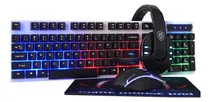 Comprar Combo Gamer 4 En 1 Teclado Mouse Audifono Pad Mouse Rgb Color del mouse Negro Color del teclado Blanco