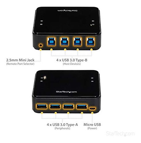 Startech.com Conmutador Usb 3.0 Para Uso Compartido De Perif