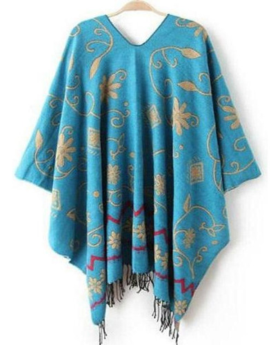 Lenço De Xale Feminino De Malha De Caxemira Poncho Capes Xal
