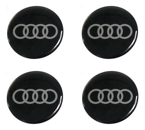 Adesivos Emblema Resinado Roda Audi 58mm Cl4 Frete Fixo Fgc
