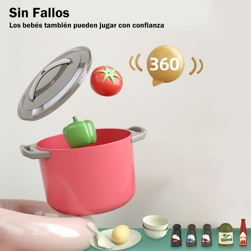 Cocina De Juguetes Para Niños 32 Accesorios Seguros 6 A 14 A
