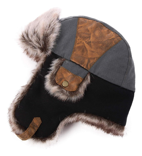 Comhats Gorro Ruso Ushanka Gris Hombre, Caza, Senderismo,